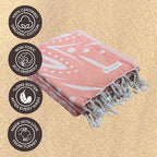 FESHKA Sand Free Turkish Beach Towel Quick Dry Bath Towel, Oversized Beach - Image 4