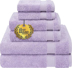 Cotton Paradise 6 Piece Towel Set, 100% Cotton Soft Absorbent Turkish Towels by UNITEDHOMETEXTILE