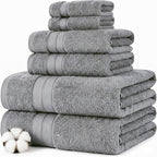 Modern Threads - Spun Loft 6-Piece 100% Combed Cotton Towel Set - Bath Towels by ModernThreads