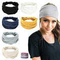 GiLi 6 Pack Wide Headbands for Women Non Slip Soft Elastic Hair Bands Yoga by GiLi