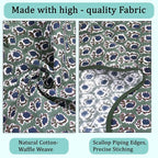 Ridhi Block Print Basil Green Cotton Spa/Beach Towel 27"x54" Set of 2 Handmade - Image 6