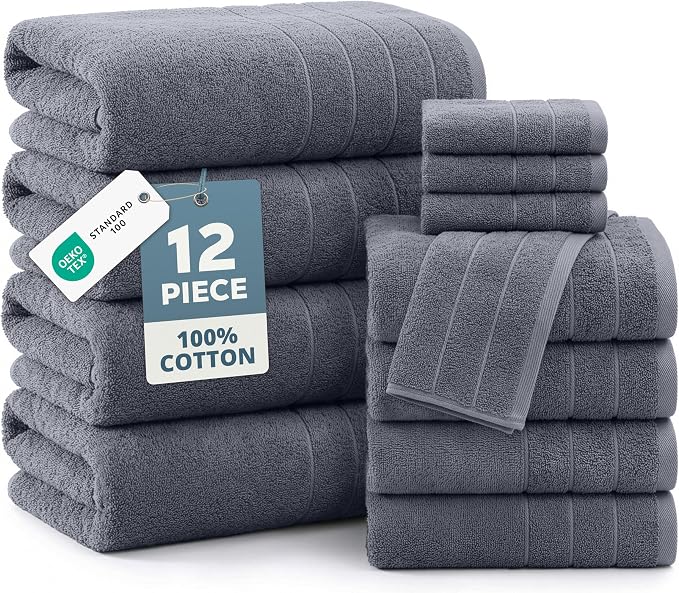 Casa Platino 100% Cotton Towels Set by CasaPlatino
