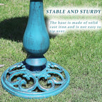 26.6”H×12.3" W Cast Iron Pedestal Bird Bath，Metal Birdbaths Bird Feeder Seed - Image 4