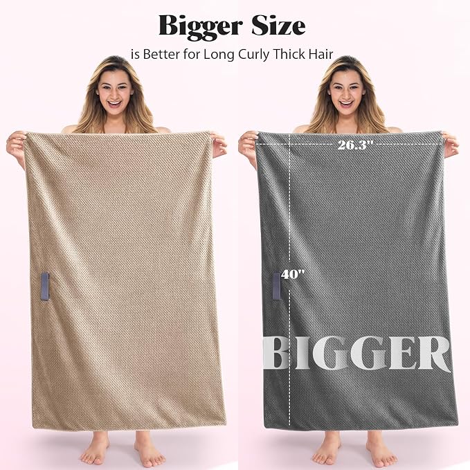 MABAO 2 Pack Microfiber Hair Towel Wrap - Image 2