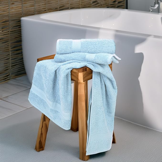Commercial Bulk Pack of 12 Large Bath Towels – 100% Cotton Terry 24" x 50" – - Image 4