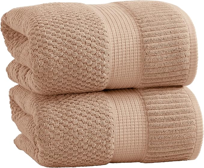 NY Loft 100% Cotton 2 Pack Bath Sheet Towel Set | Extra Large Oversize Bath by NYLoft
