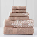Modern Threads 6 Piece Reversible Yarn Dyed Jacquard Towel Set Artesia Damask by ModernThreads