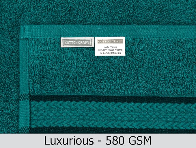 Cotton Craft Ultra Soft 12 Pack Wash Cloths 12x12 Teal Weighs 2 Ounces Each - Image 8