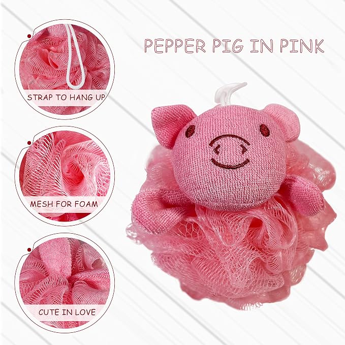 Lovely Animal Design Kids Exfoliating Bath Scrubber Body Scrubber Shower Ball - Image 4