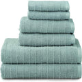 Welhome James 100% Cotton Textured Stripe Towel Set by WelhomeByWelspun