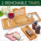 SereneLife Bath Caddy Breakfast Tray Combo - Image 7