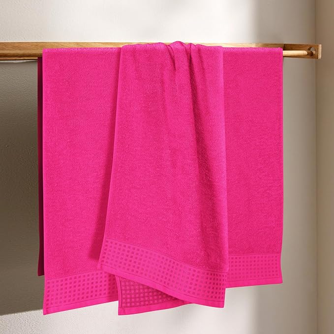 GLAMBURG Ultra Soft 4 Pack Oversized Bath Towel Set 27x54 inches, 100% Cotton - Image 3
