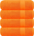 GLAMBURG Premium Cotton 4 Pack Bath Towel Set by GLAMBURG
