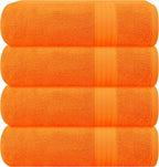 GLAMBURG Premium Cotton 4 Pack Bath Towel Set by GLAMBURG
