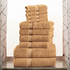 SUPERIOR Egyptian Cotton Pile 10 Piece Towel Set, Includes 2 Bath, 4 Hand - Image 2