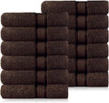 Cotton Craft - 12 Pack - Ultra Soft Extra Large Wash Cloths 12x12 Chocolate - by COTTONCRAFT
