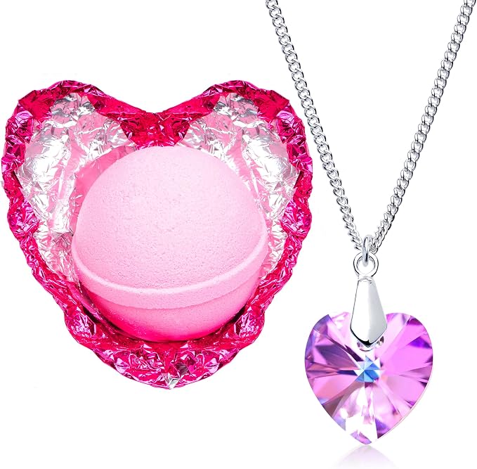 Love Potion Bath Bomb with Necklace Created with Crystal Extra Large 10 oz. - Image 4
