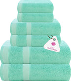 CASA COPENHAGEN Solitaire 6Pcs 100% Egyptian Cotton Large Designer Towels Gift by CASACOPENHAGEN