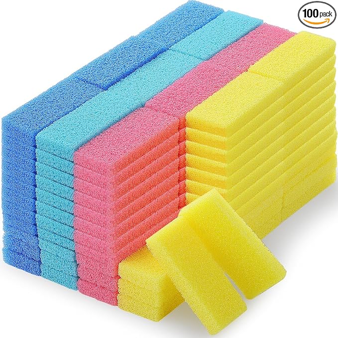 Batiyeer 100 Pcs Pumice Stone for Feet Scrubber Dead Skin Disposable Pedicure by Batiyeer
