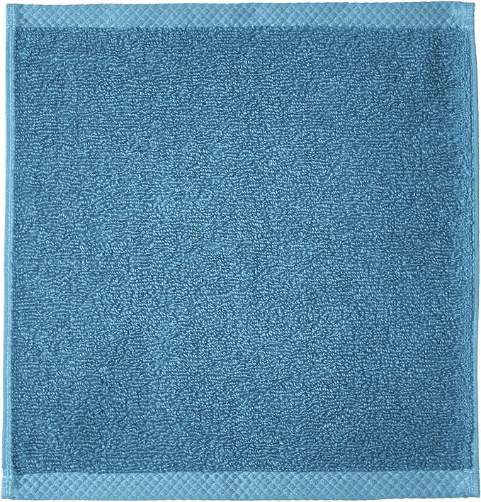 Amazon Basics Soft Cotton Washcloths, Lake Blue - Image 5