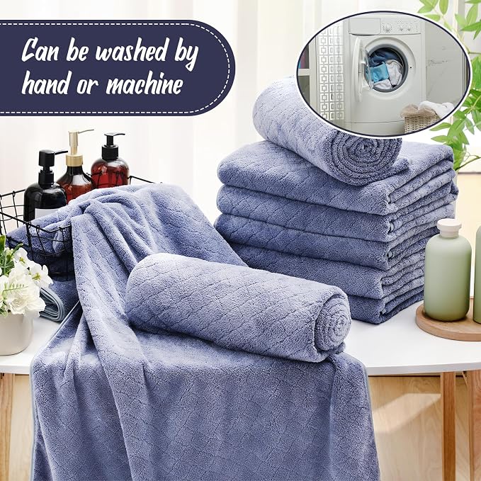 SmoothNovelty 16 Pack Microfiber Bath Towels Bulk 27'' x 60'' Oversized Size - Image 4