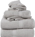 SUPERIOR Solid Egyptian Cotton Towel Set, Washcloths 13” x 13”, Hand Towels 20” by SUPERIOR