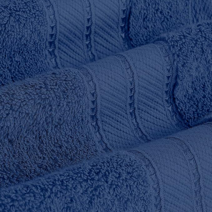 Modern Threads 4-Pack SpunLoft Bath Towel Navy 30x54 - Image 4
