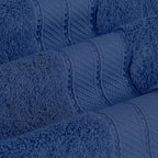 Modern Threads 4-Pack SpunLoft Bath Sheet Navy 35x66 - Image 4