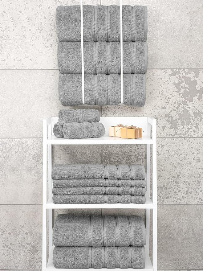 American Soft Linen Luxury 4 Piece Bath Towel Set, 600 GSM 100% Cotton Turkish - Image 7