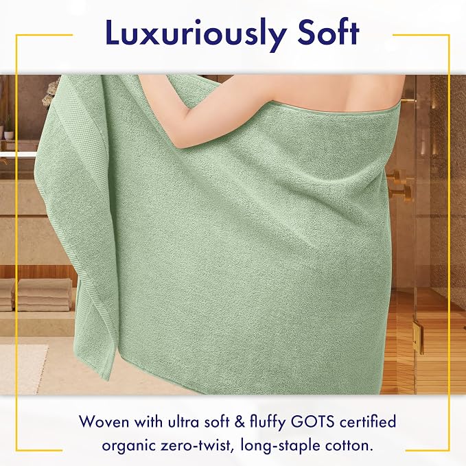 Alusa Home 100% Organic Luxury Bath Sheets - Image 2