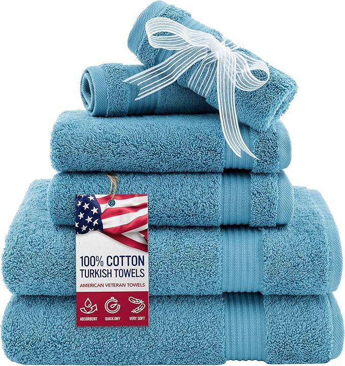 American Veteran Towel, 6 Piece Towel Set by AmericanVeteranTowel