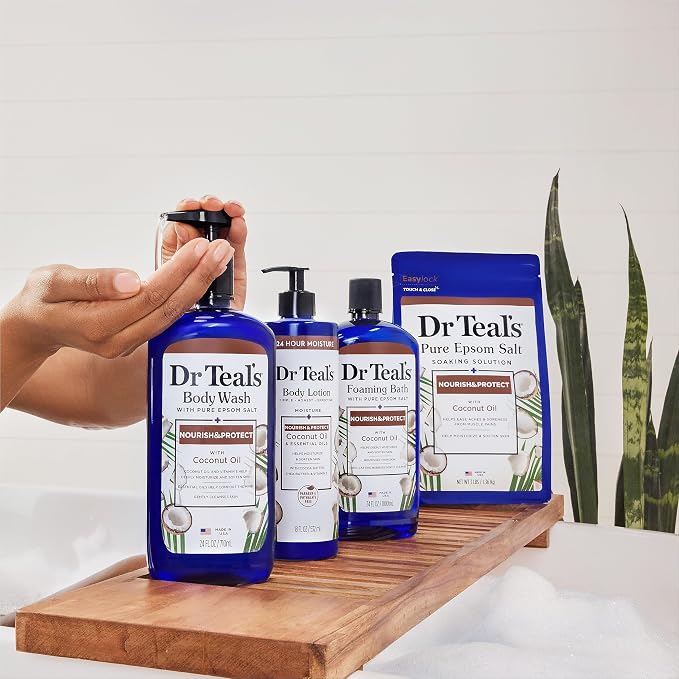 Dr Teal's 24 Hour Moisture+ Body Lotion, Coconut Oil & Essential Oils, 18 fl oz - Image 6