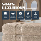 White Classic Luxury Bath Towels Set of 4 Large - Image 5
