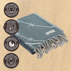 FESHKA Sand Free Turkish Beach Towel Quick Dry Bath Towel, Oversized Beach - Image 4