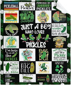 Pickle Flannel Fleece Blanket Throw Couch Microfiber Soft Cozy Lightweight by DOREALA