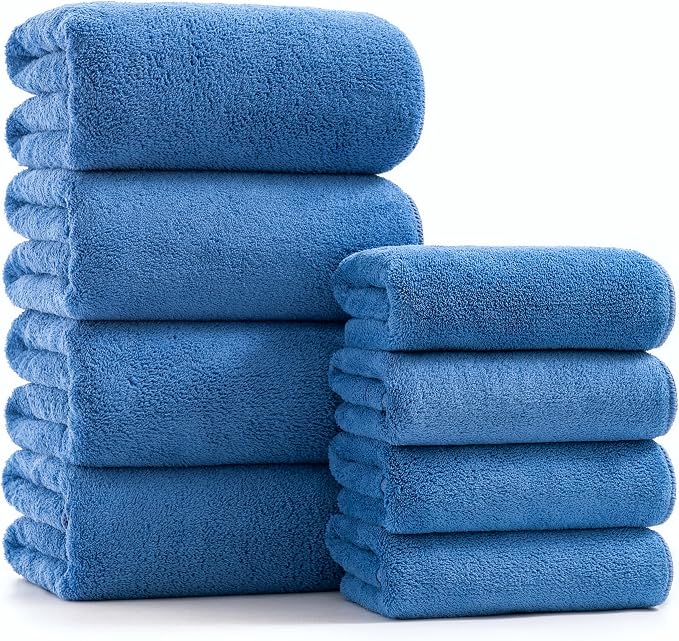 sakano Microfiber Bath Towel Set Ultra Soft Absorbent Speedy Drying Fade by Unknown