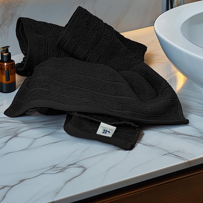 Tens Towels Pack of 6 Hand Towels, 100% Cotton, Lighter Weight, Quick to Dry - Image 3