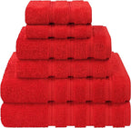 American Soft Linen Luxury 6 Piece Towel Set, 2 Bath Towels 2 Hand Towel 2 by AmericanSoftLinen
