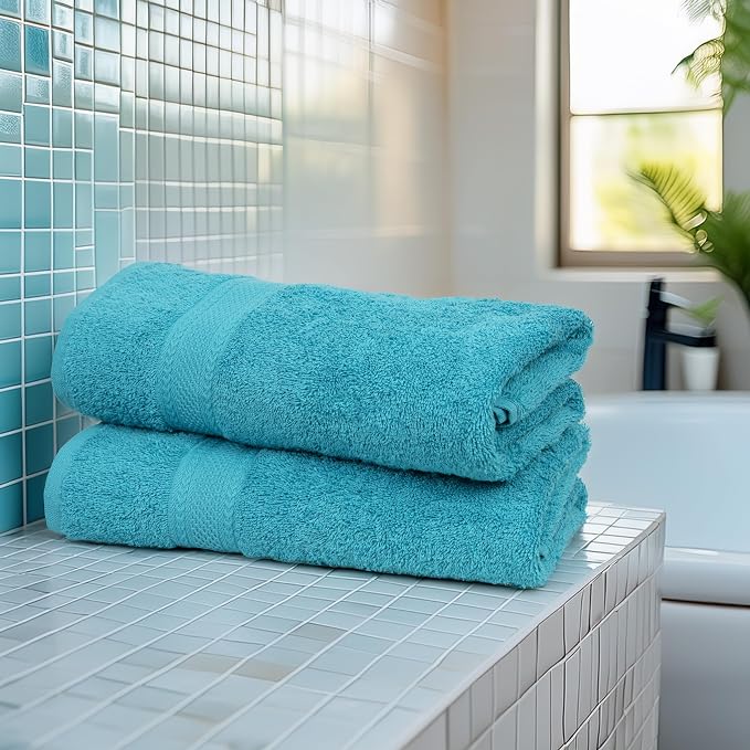 Commercial Bulk Pack of 12 Bath Towels – 100% Cotton Terry 24" x 48" – Ideal - Image 4