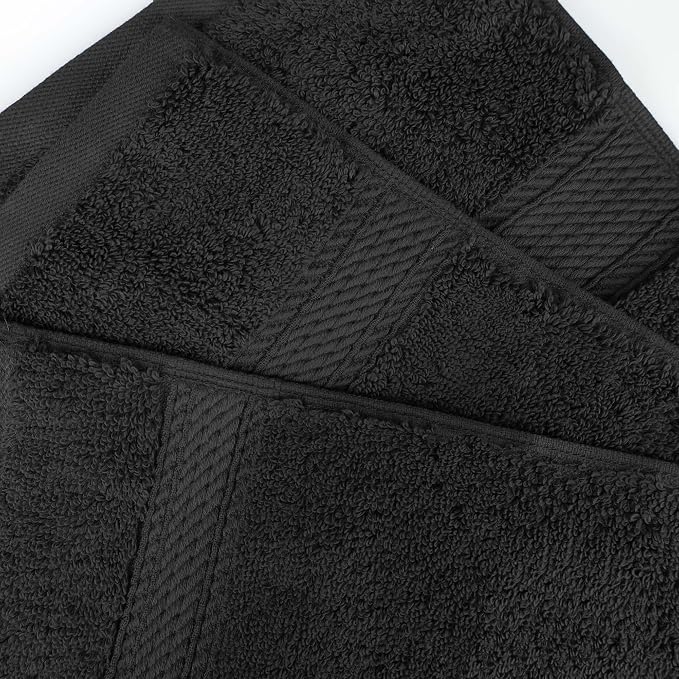 Superior Egyptian Cotton 8-Piece Solid Towel Set, Washcloths 13” x 13” - Image 8