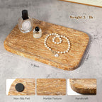 Karibiber Natural Marble Vanity Tray, 11.8" Travertine/Stone Bathroom Tray - Image 3