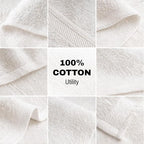 JMR White Bath Towels Bulk Pack of 36 - Image 6