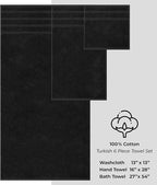 American Soft Linen Luxury 6 Piece Towel Set, 2 Bath Towels 2 Hand Towel 2 - Image 4