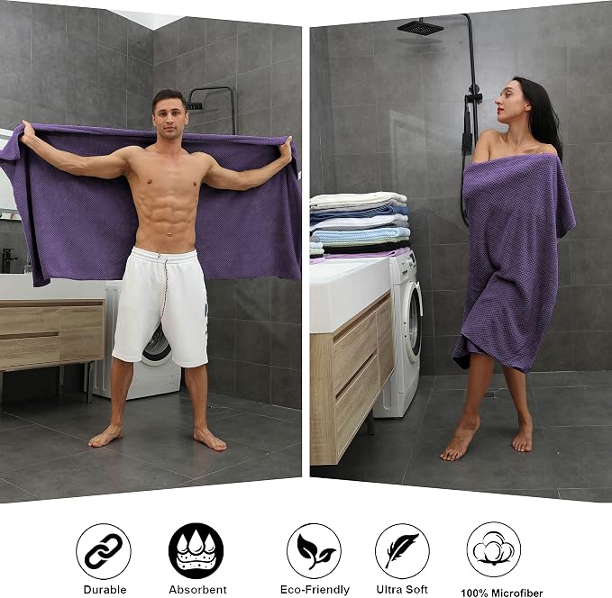 Smuge Extra Large Bath Towel Sheet Set 35x70 Inches - Image 5