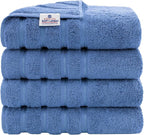 American Soft Linen Luxury 4 Piece Bath Towel Set, 600 GSM 100% Cotton Turkish by AmericanSoftLinen
