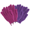 4 Pairs Exfoliating Gloves, 100% Nylon, Dual Texture Body Scrub by The+Beauty+Project
