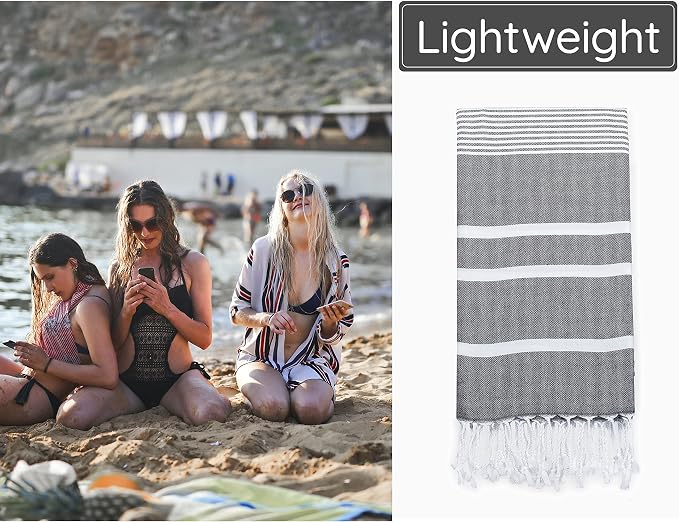 Premium Turkish Beach Towel – 100% Cotton, Quick Dry, Sand Free, Oversized - Image 5