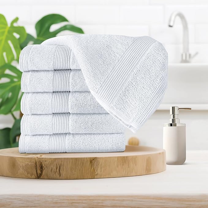 Belizzi Home Ultra Soft 6-Piece Hand Towel Set 16x28-100% Ringspun Cotton - Image 3