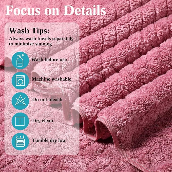Mixweer 16 Pieces Bath Towels Sets Quick Dry Towel Set - Image 4