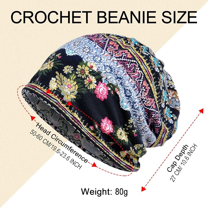 Women's Summer Beanie for Men Hat Boho Hats Adult Dwarf Hats Chemo Cap Cancer - Image 7